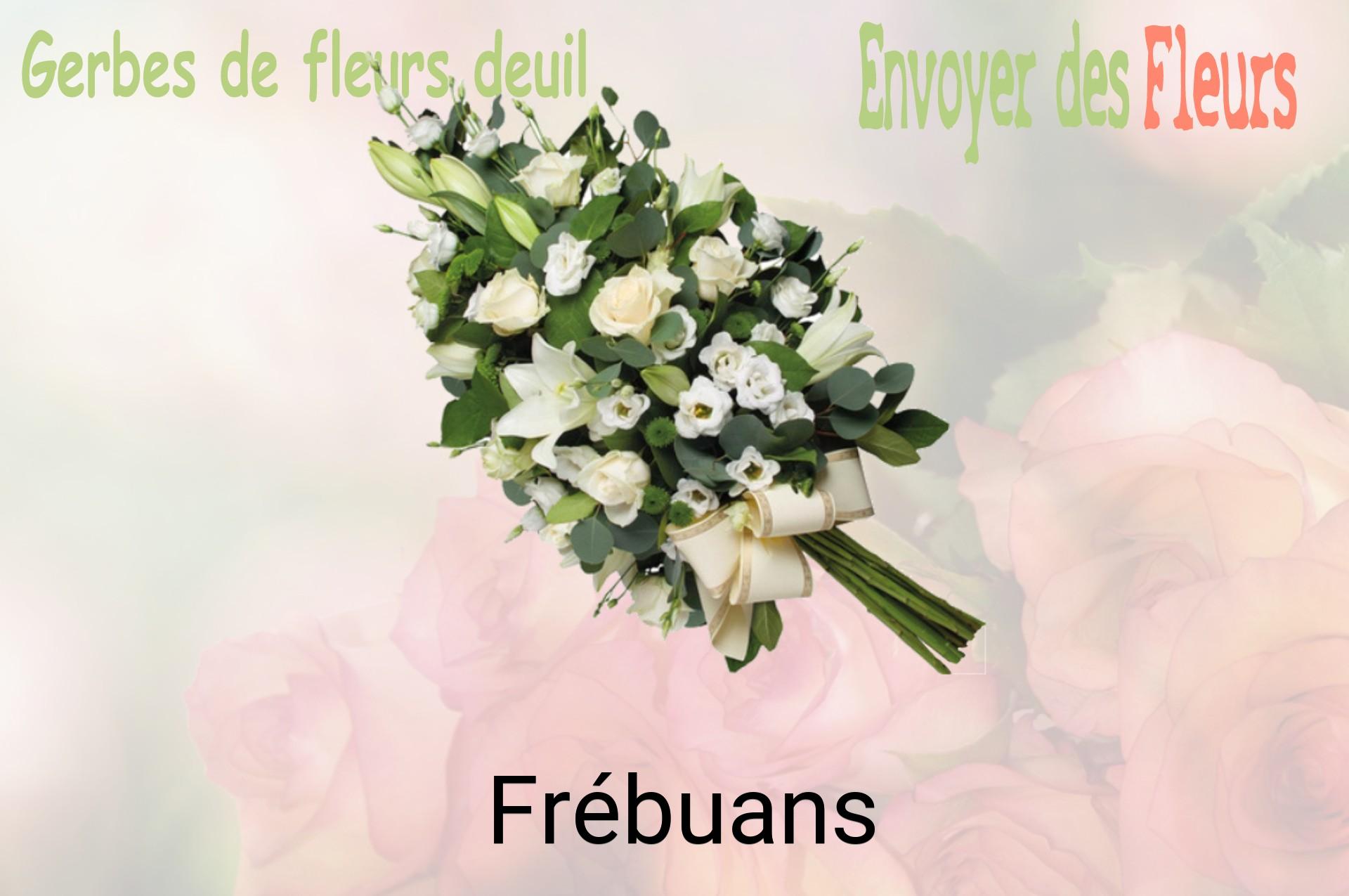 Gerbe de fleurs de deuil livrée à Frébuans